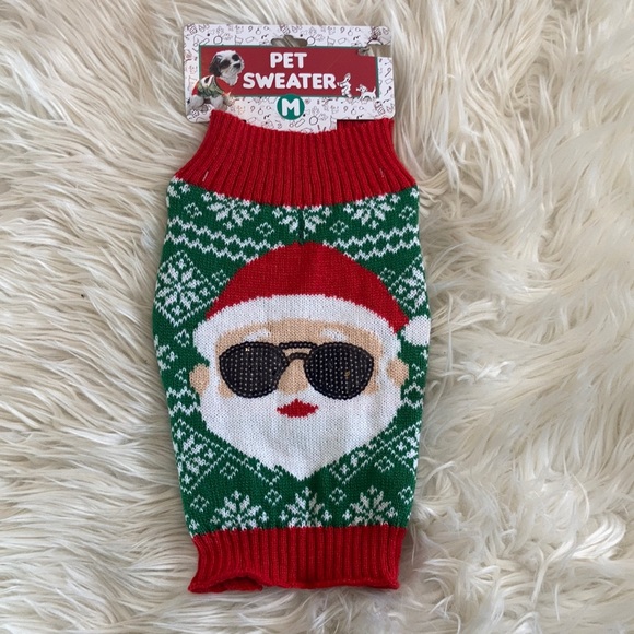 holiday Christmas sweater cool sunglasses Santa ugly Christmas sweater dog cat - Picture 4 of 17